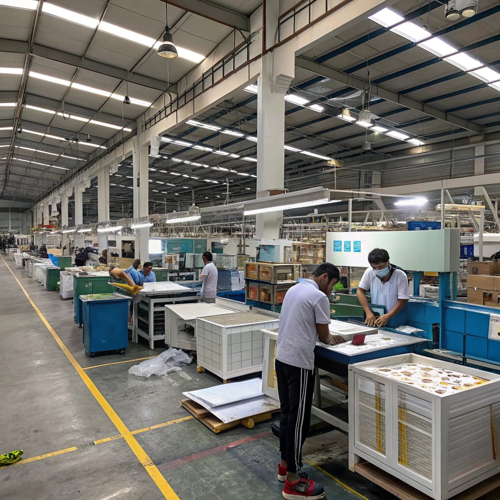 Envelope manufacturing factory floor