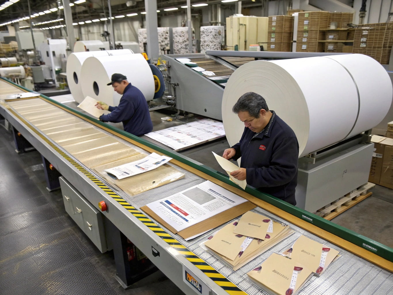 Custom envelope packaging manufacturing facility